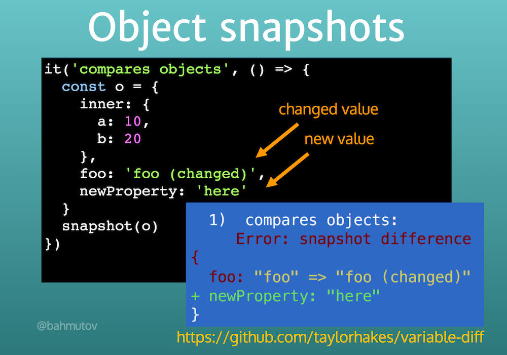 Object difference reported using 'variable-diff'