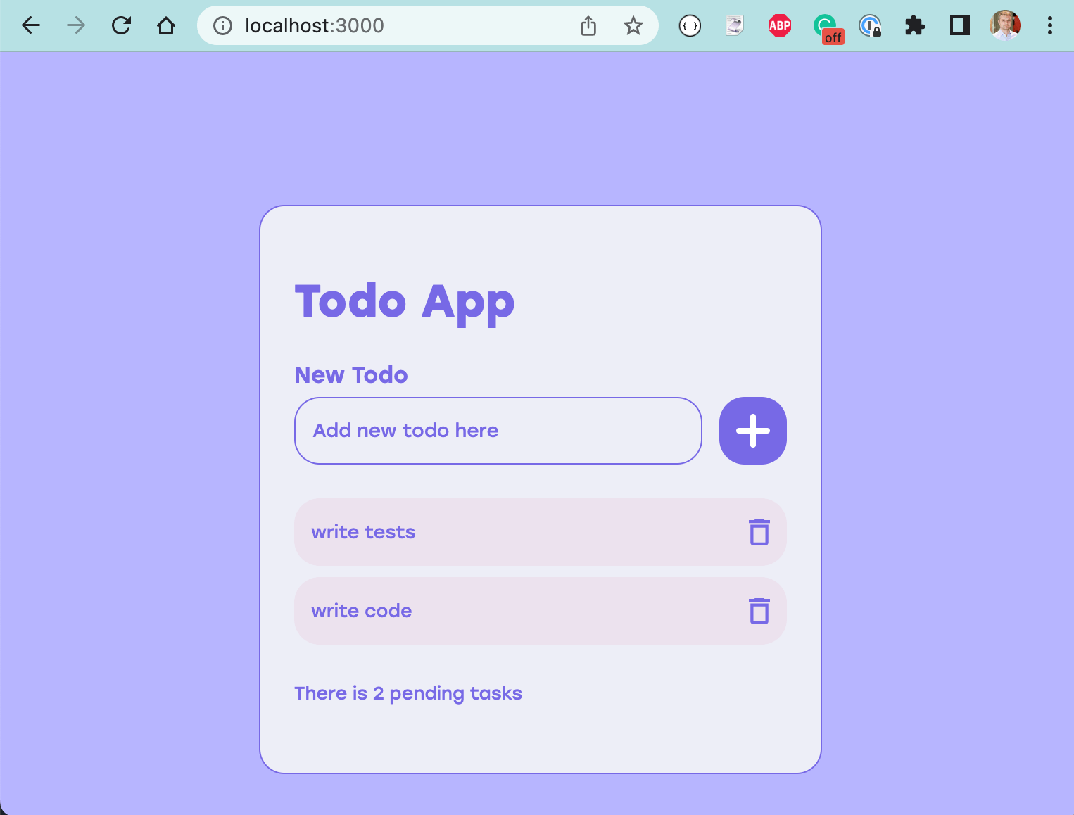 TodoMVC application