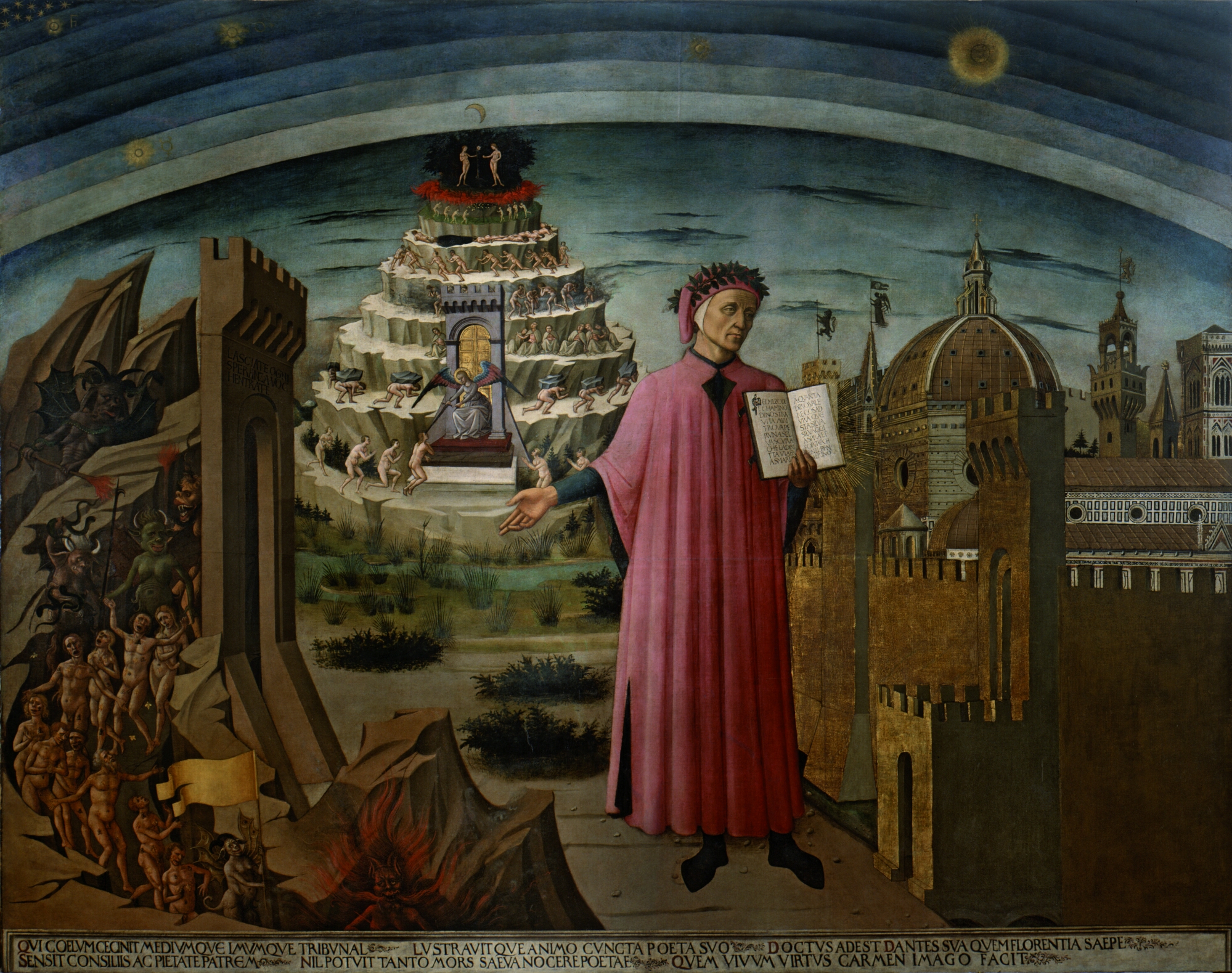 Dante pointing at JavaScript developers