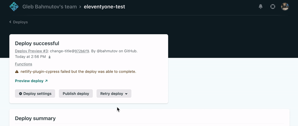 Trigger the deploy from the Netlify page