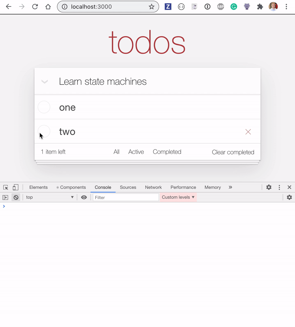 Print the todos to the console