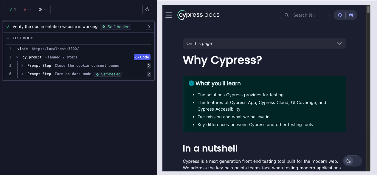 The auto-healed test
