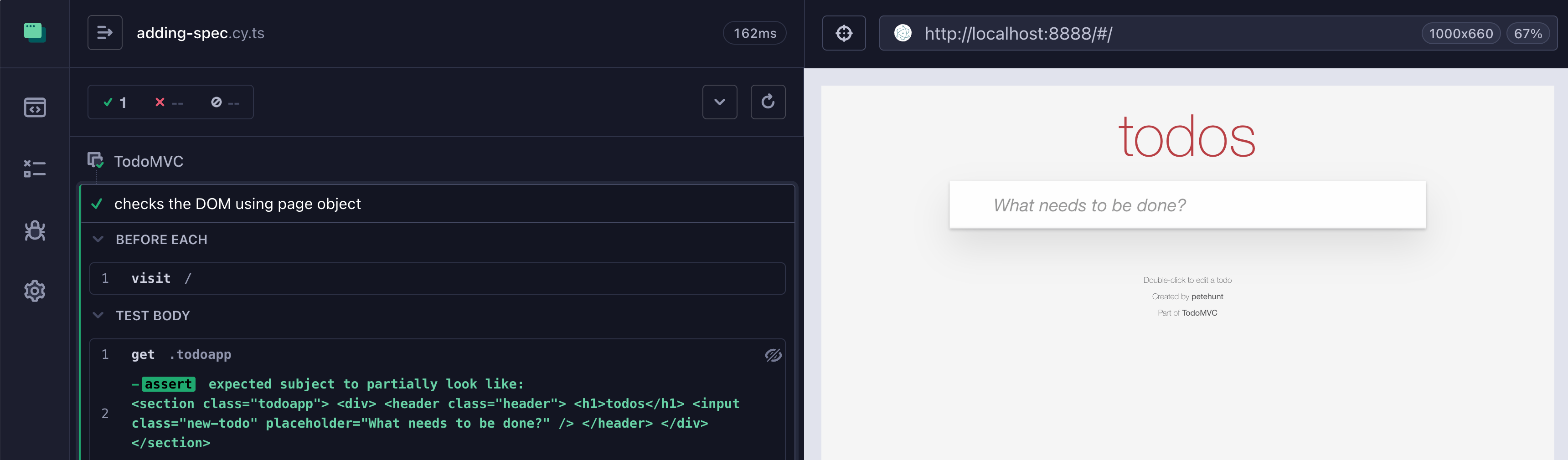Checking the page HTML subset
