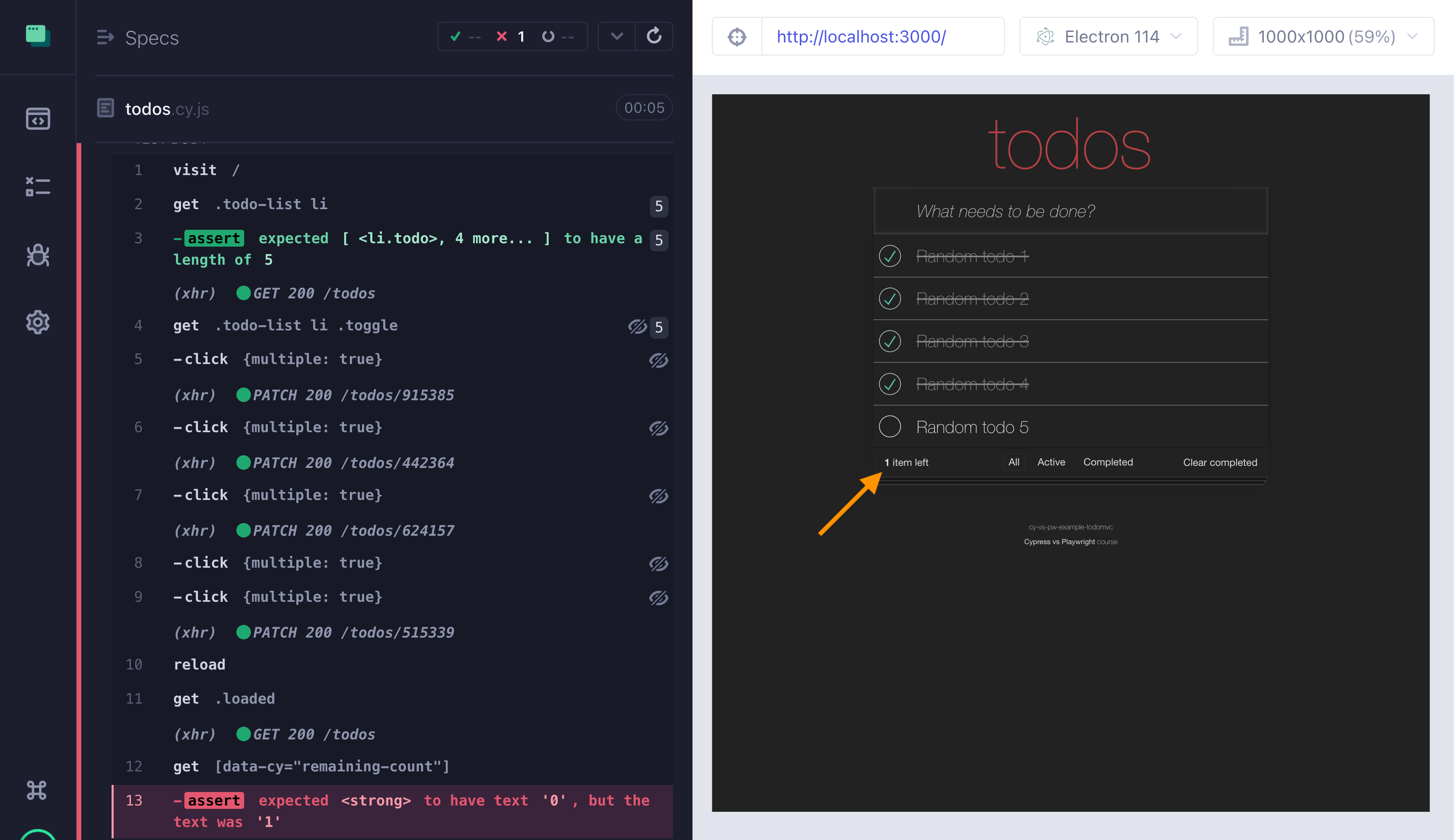 On this rare occasion the test has failed to check all boxes