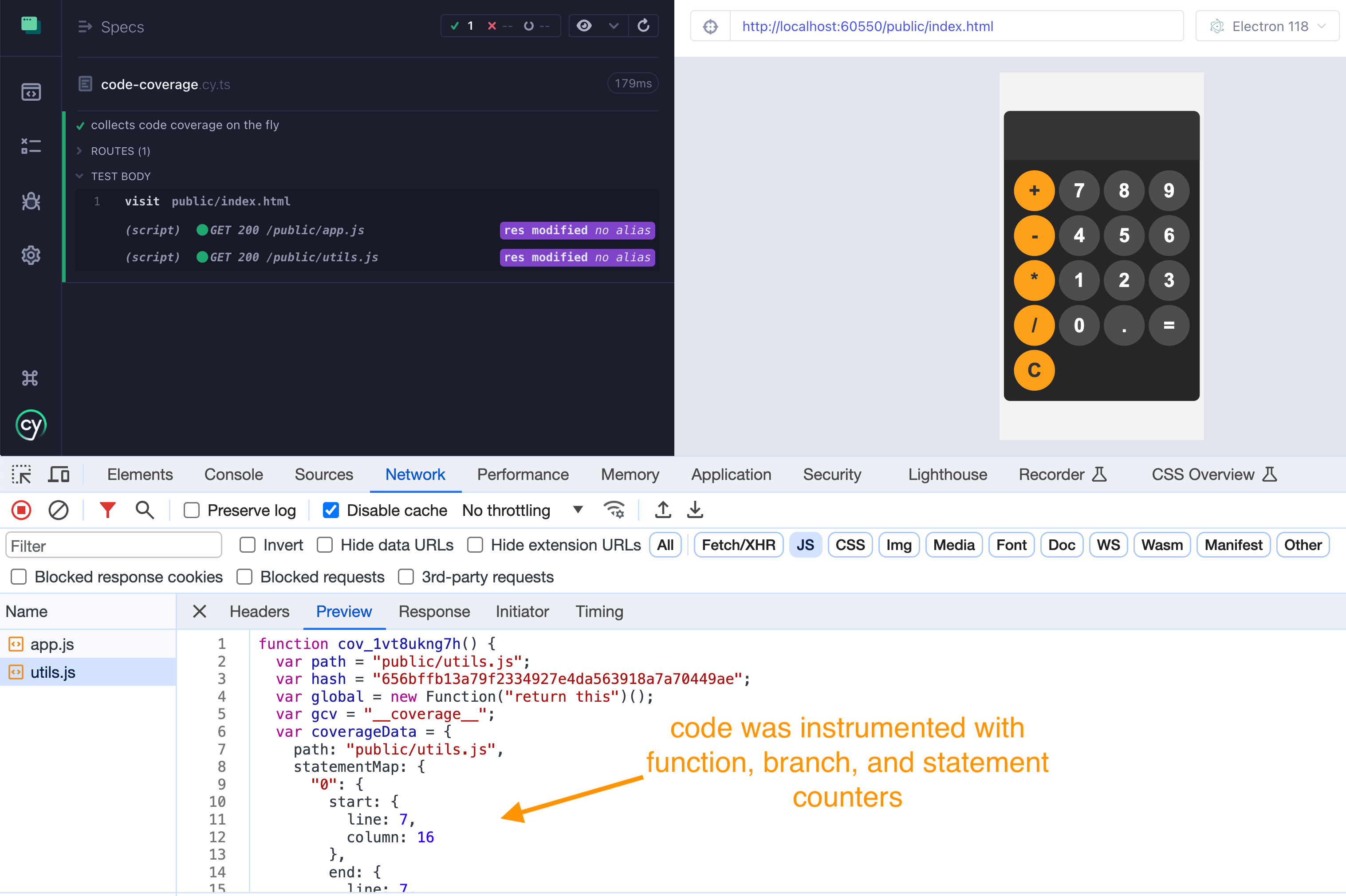 Instrumented utils script