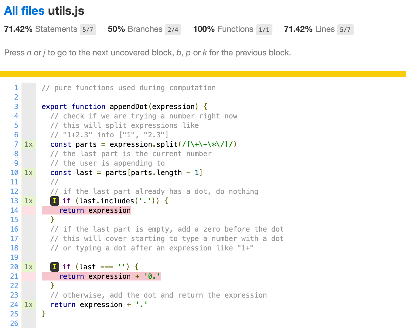 The utils coverage when using a floating-point number