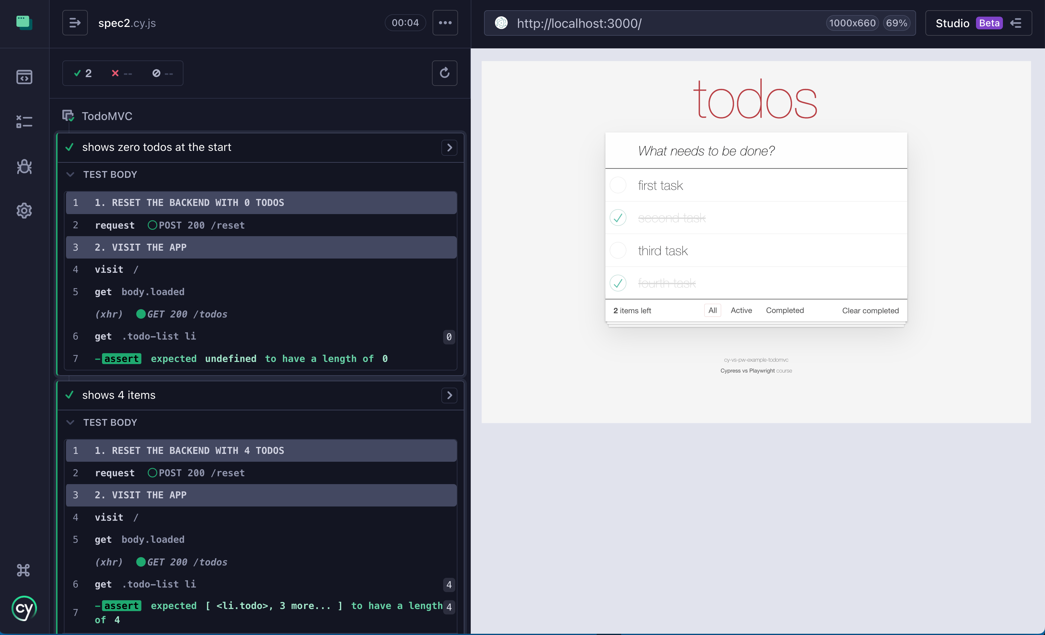 Clear test steps using cypress-plugin-steps inside the page object methods