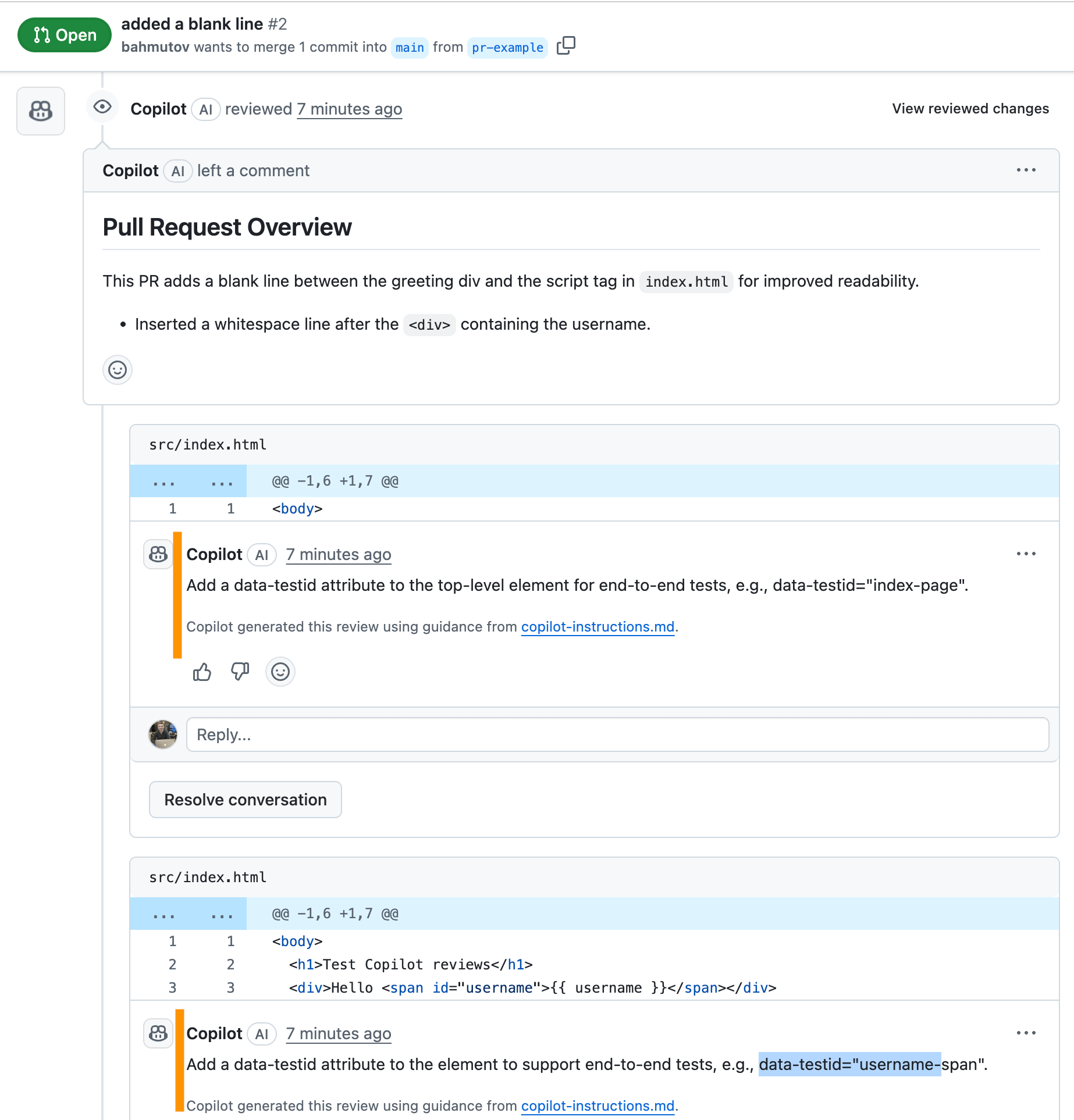 Missing data-testid attribute