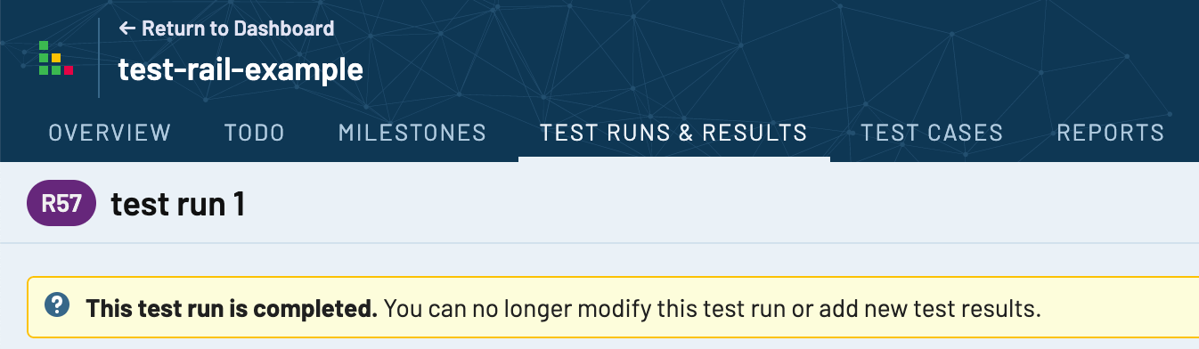 Closed test run