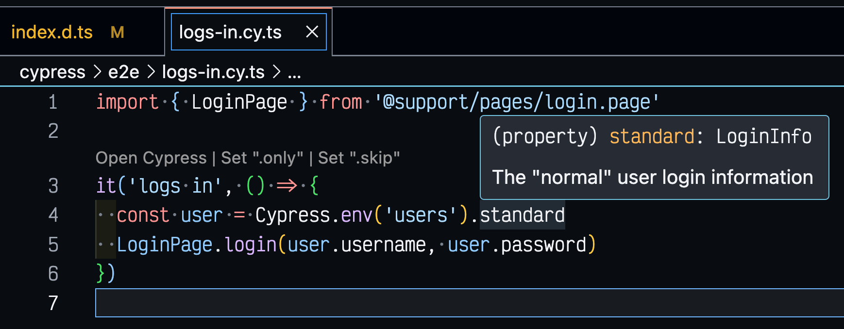 All values have the correct types