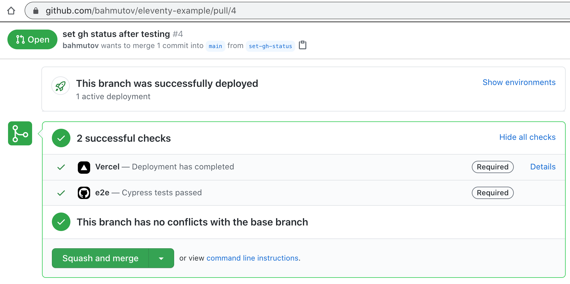 Posted commit checks