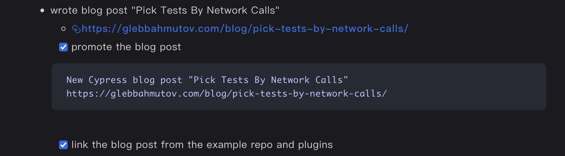 Writing and promoting a blog post task