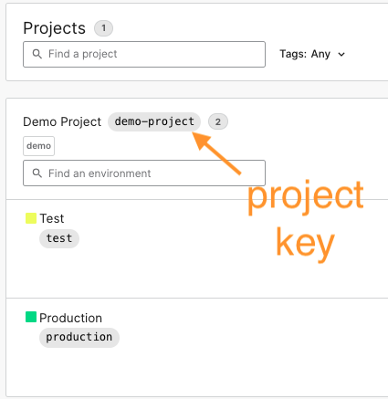 LaunchDarkly project key