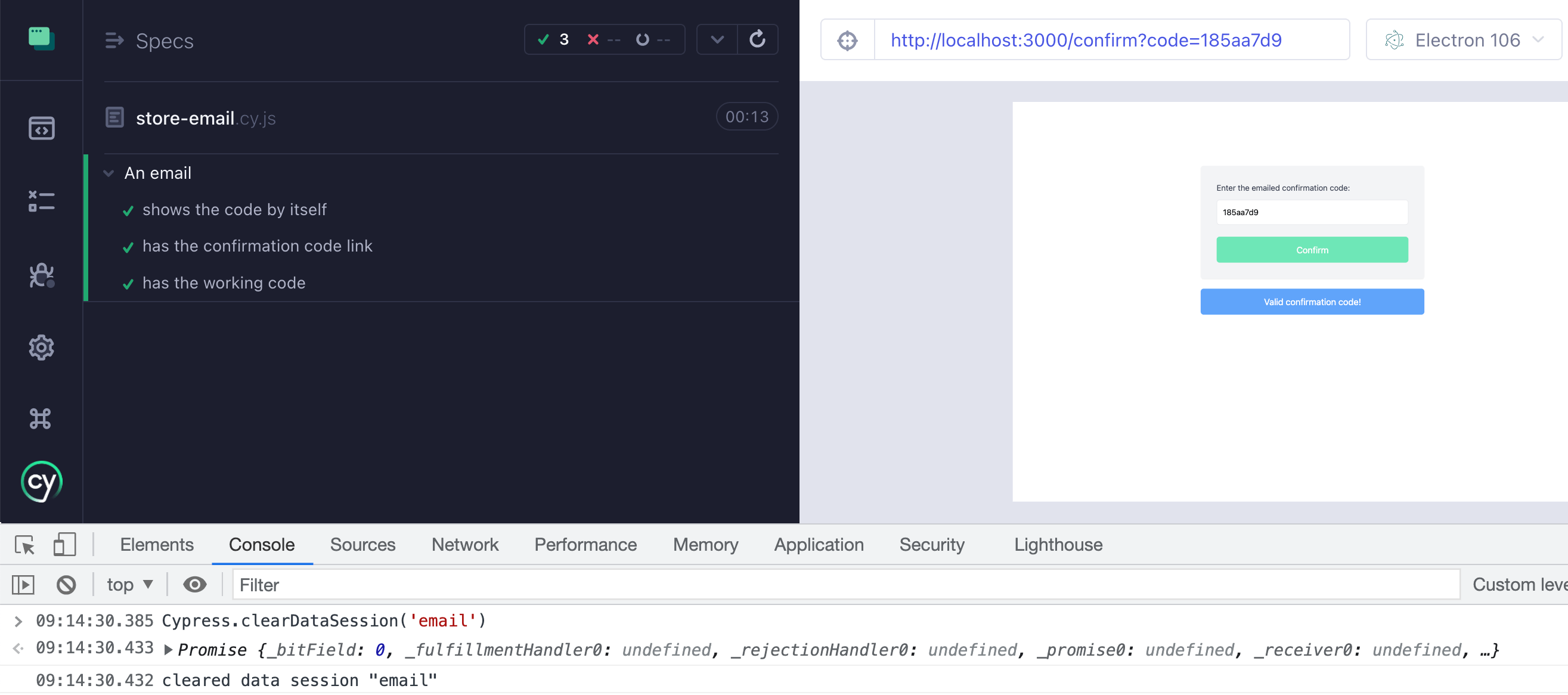 Have to call the plugin command via DevTools console