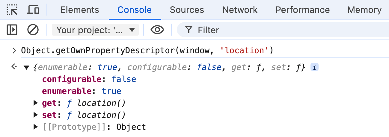 Cannot redefine window.location property