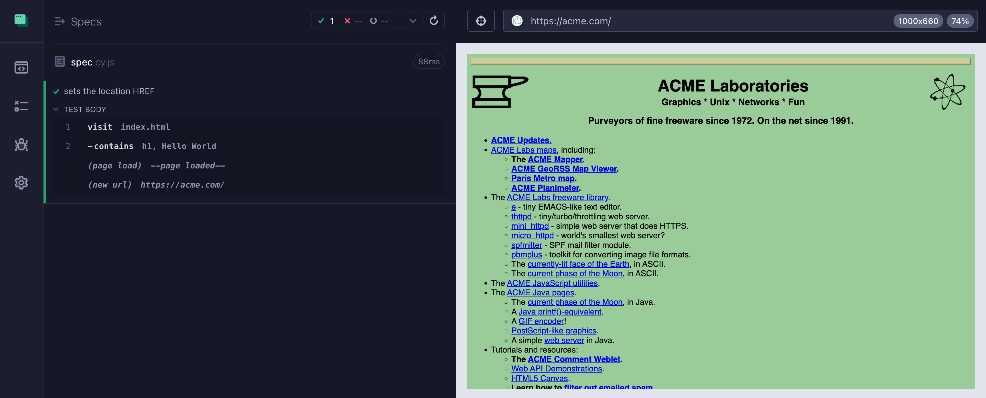Acme site