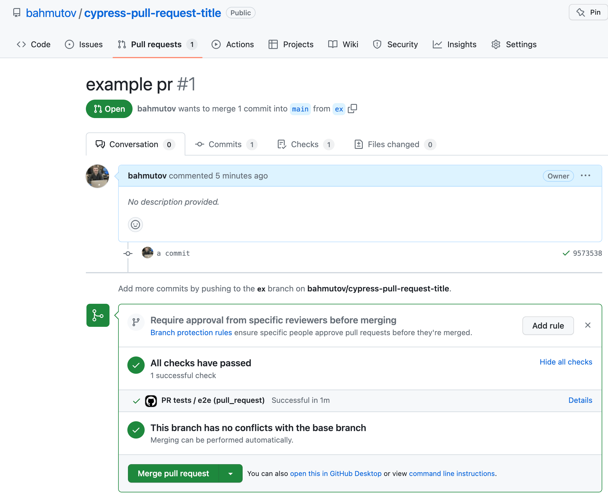 Github Pull Request Title Rules