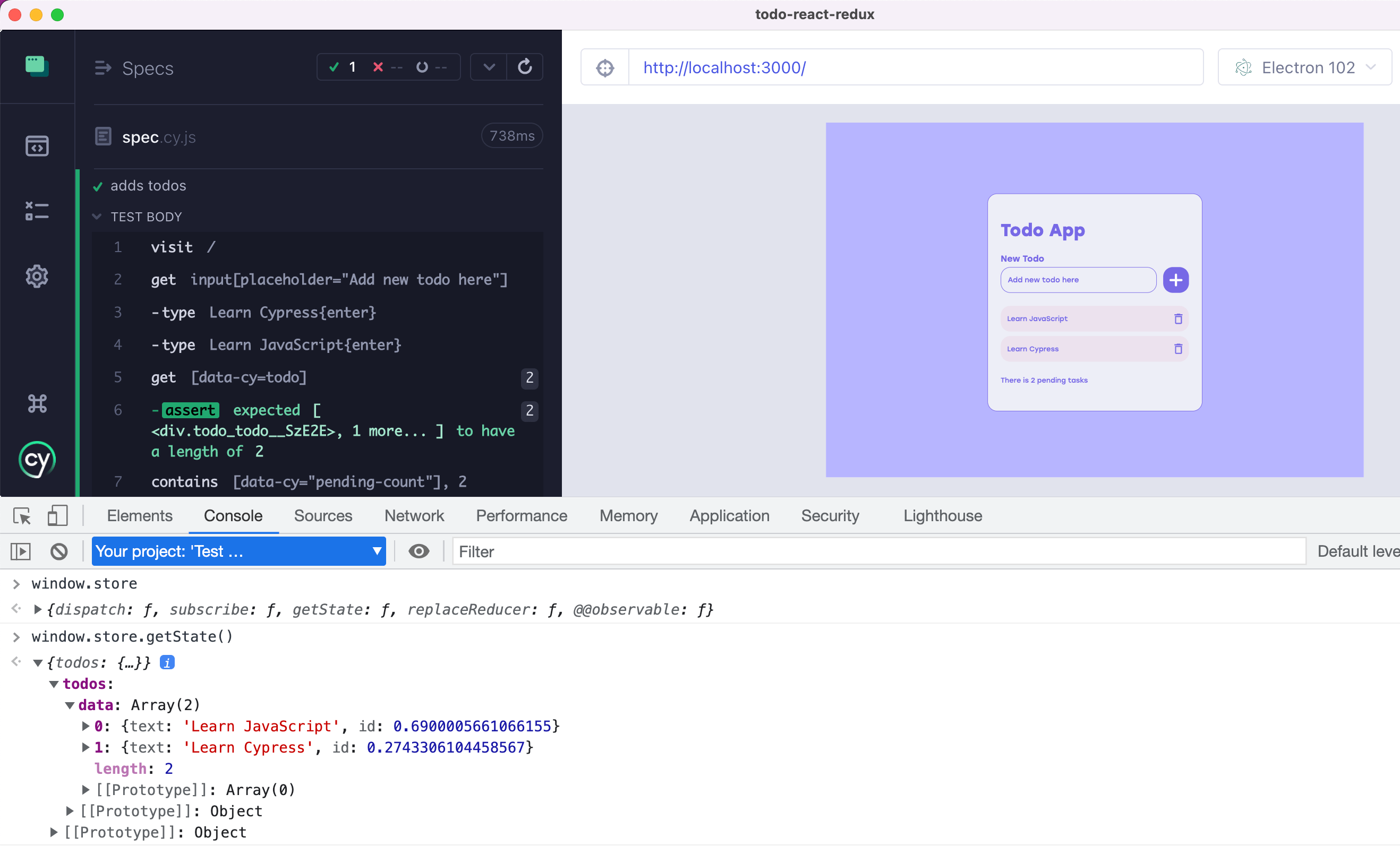 Access the Redux store from DevTools console