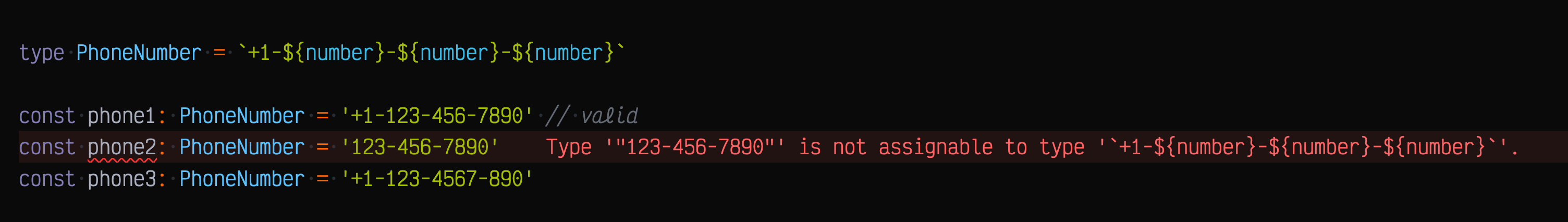 Trying to type check phone numbers