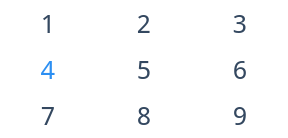 Numbers component with selected number 4