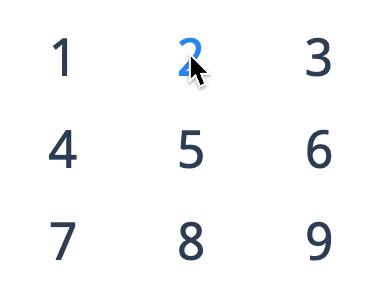 Numbers component