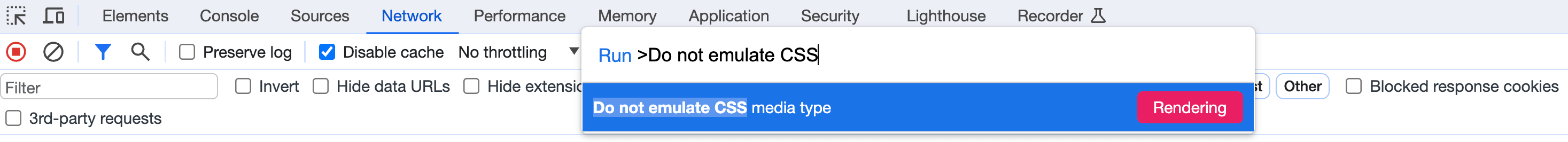 Stop emulating CSS print media