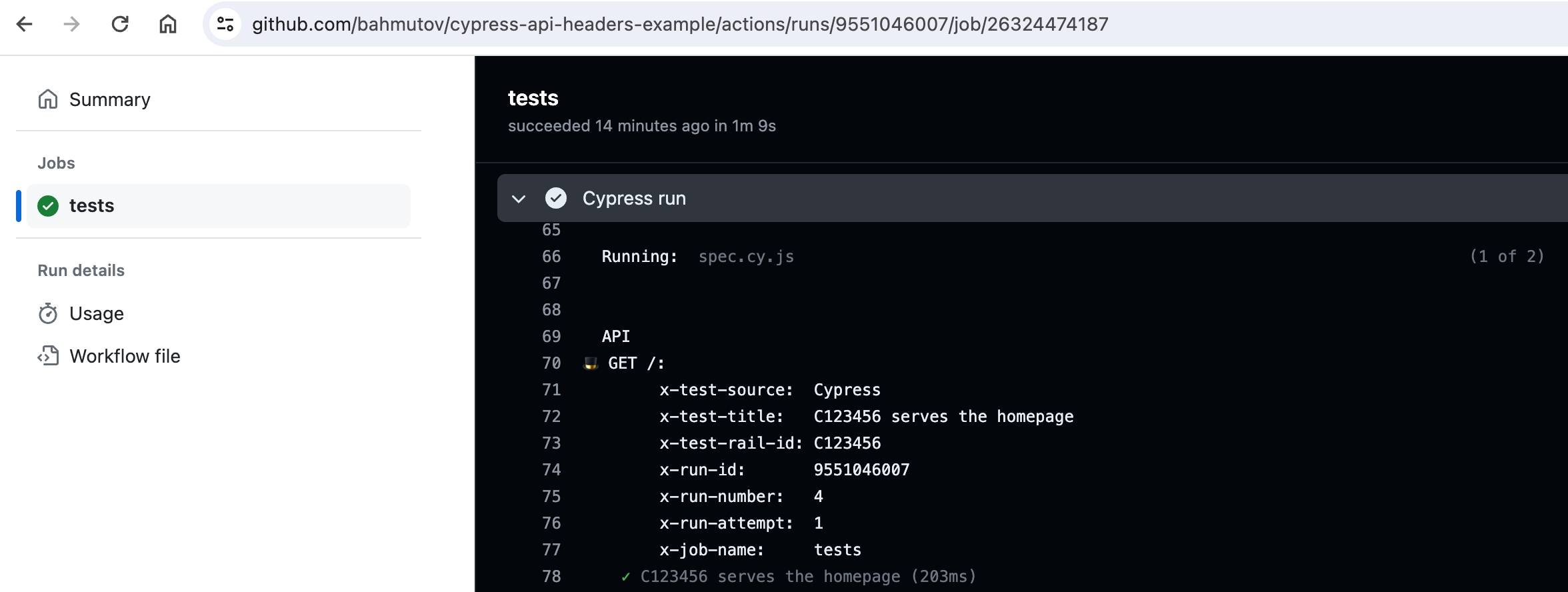 Custom X- headers for a test with TestRail test case id