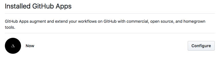 Now GitHub application